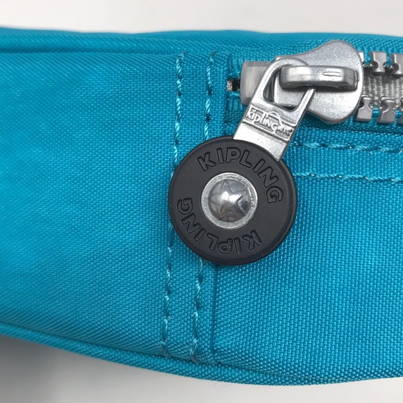 KIPLING Pen Case NWT Cool Blue w/gorilla key chain - Picture 12 of 13